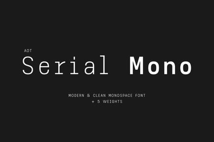 Aot Serial Mono Modern And Clean Monospace Font preview