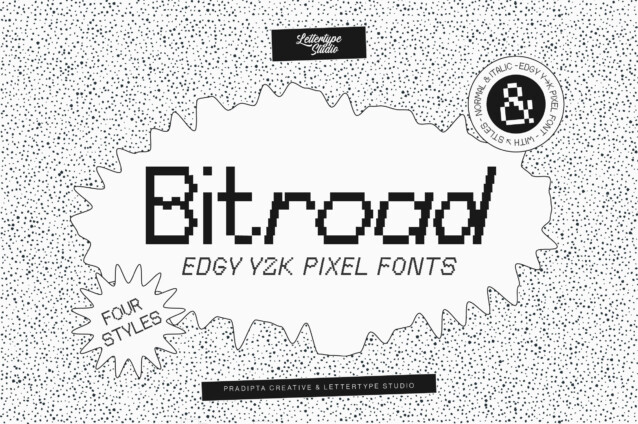 Bitroad Edgy Y2k Pixel Font preview