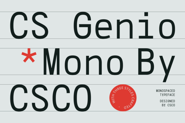 Cs Genio Mono Monospaced Typeface preview