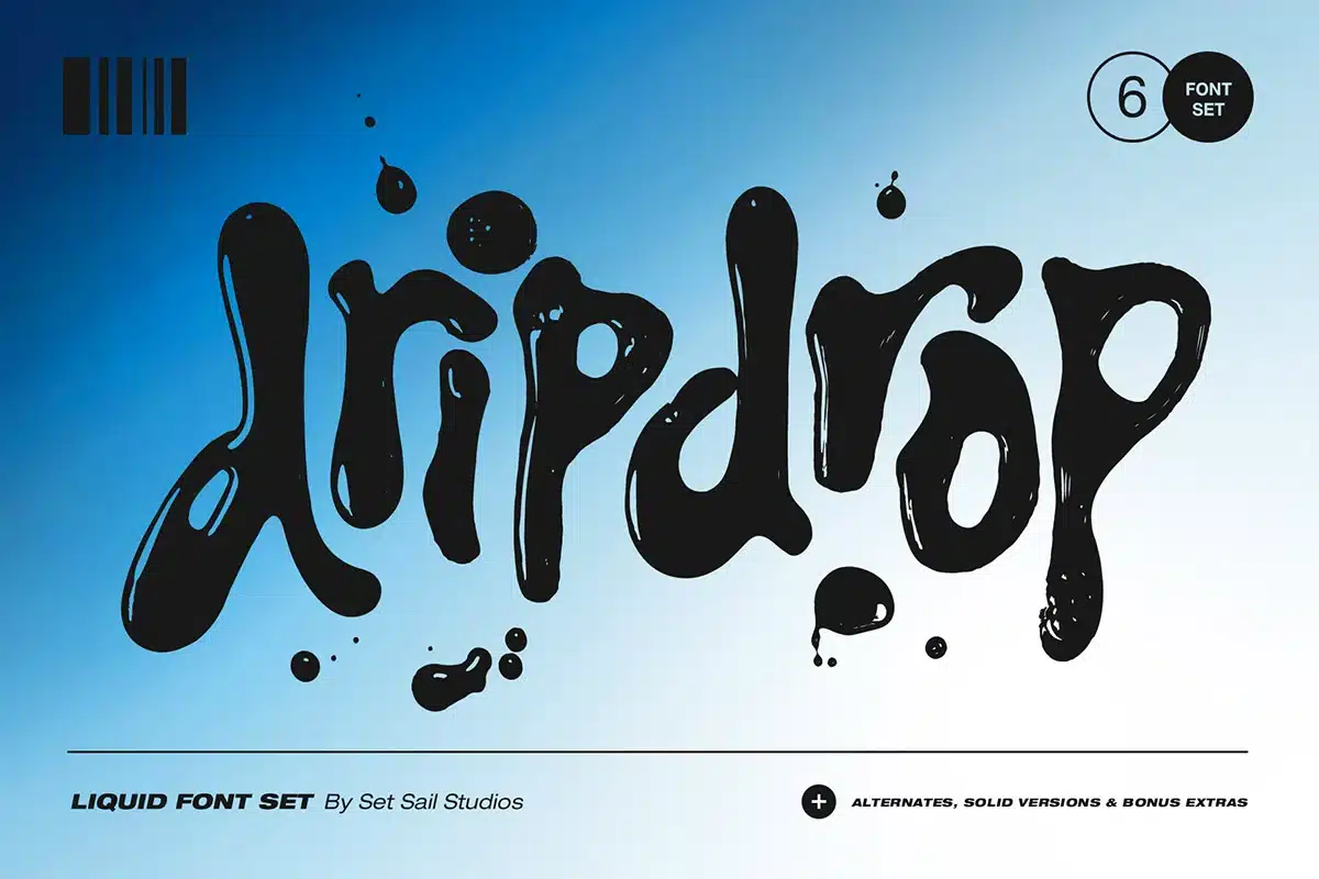 Dripdrop Liquid Font Set preview