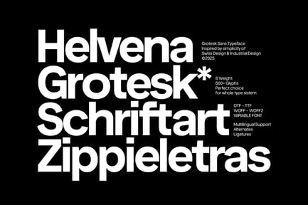 Helvena Grotesk Modern Bold Brand Identity Font preview
