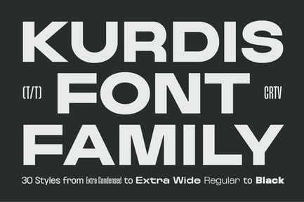 Kurdis Geometric Sans Family 30 Styles preview