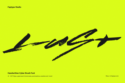 Lust Handwritten Cyber Brush Font preview