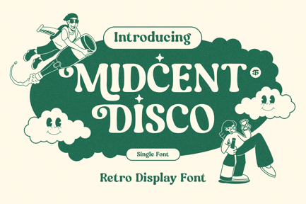 Midcent Disco Retro Display Font preview