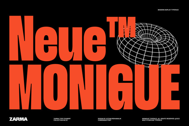 Monigue Condensed Sans Font preview