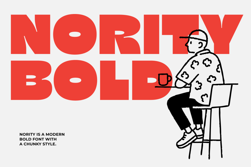 Nority Inktrap Bold Font preview