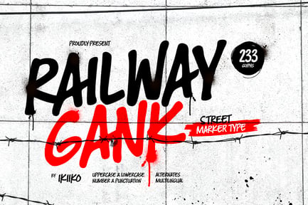 Railway Gank Street Marker Font preview
