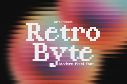 Retro Byte Vintage 8bit Video Game Font preview