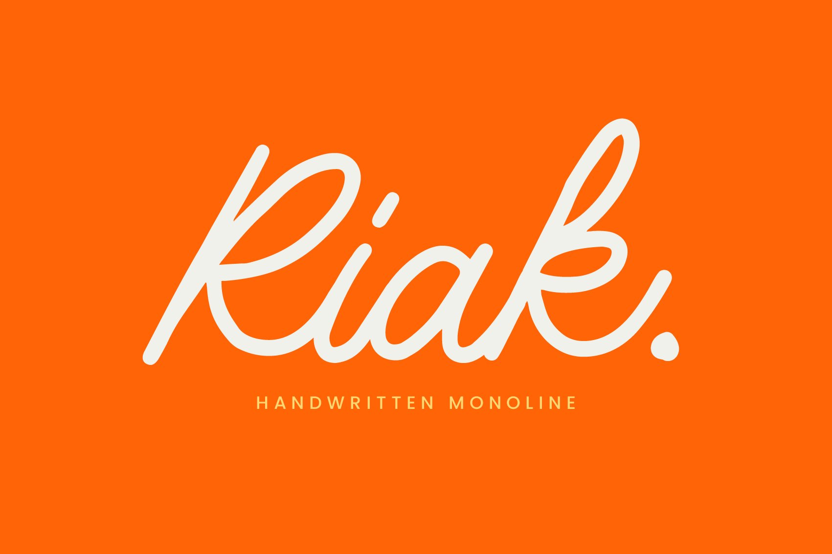 Riak Handwritten Monoline Font preview