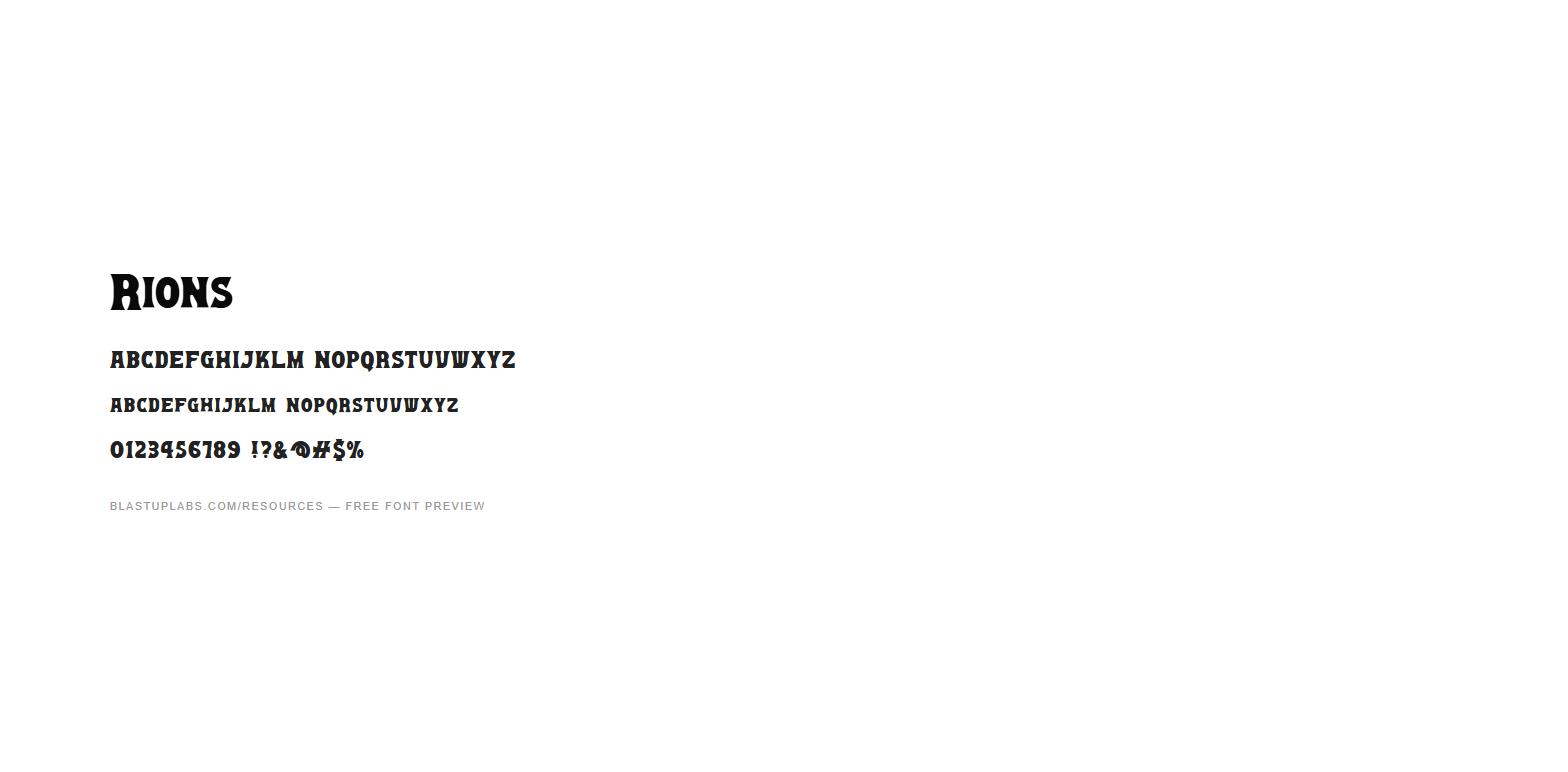 Rions Bold Display Typeface Zd preview