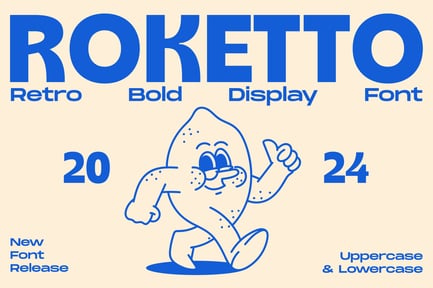Roketto Retro Bold Display Font preview