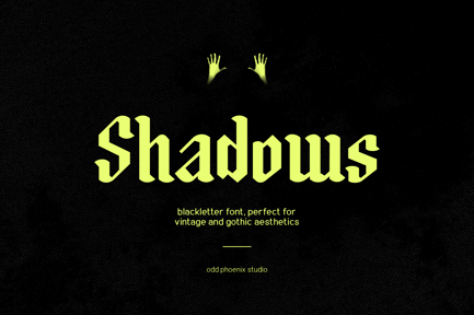 Shadows Vintage Gothic Blackletter Typeface preview