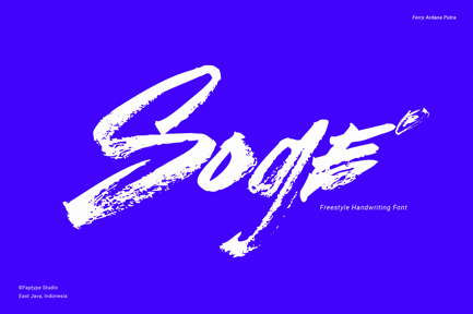 Soge Freestyle Handwriting Font preview
