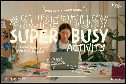 Superbusy Activity Fun Pairing Font preview
