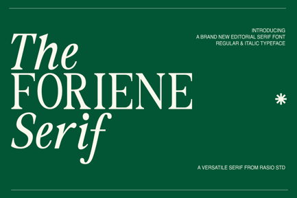 The Foriene Elegant Serif Font preview