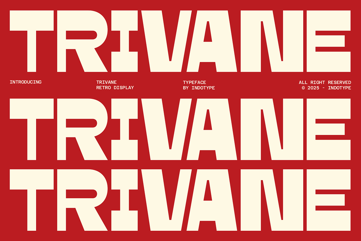 Trivane Bold Retro Reverse Contrast preview