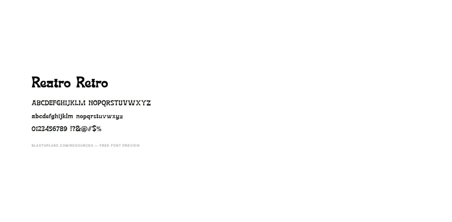Western Font Reatro Retro preview