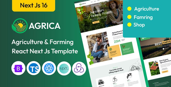 Agriculture Organic Farm Next Js Template preview