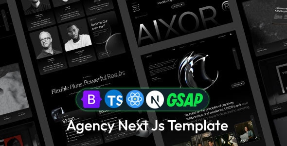 Aixor Agency Portfolio Next Js Template preview