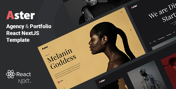 Aster React Next Js Creative Portfolio Template preview