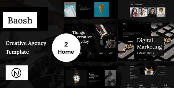 Baosh Digital Agency React Next Js Template preview