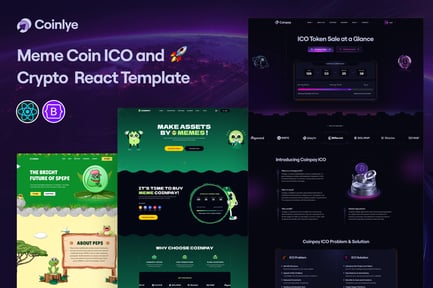 Coinlye Meme Coin Ico Crypto Next Js Template preview