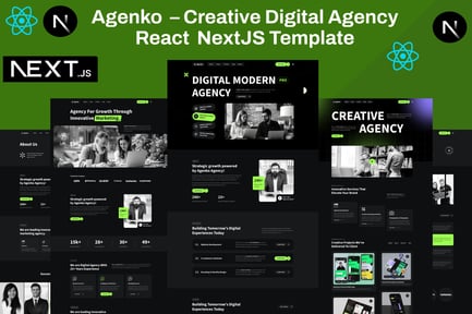 Creative Digital Agency Nextjs Template Agenko preview