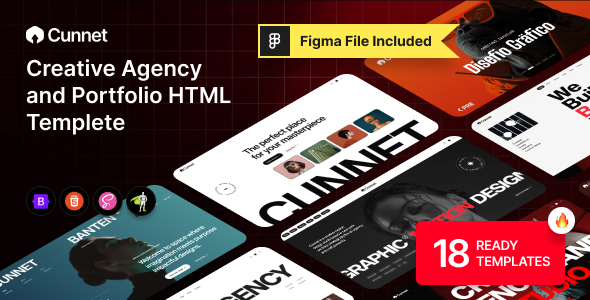 Cunnet Creative Agency Portfolio Nextjs Temple preview