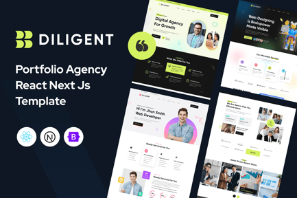 Diligent Agency Portfolio Next Js Template preview