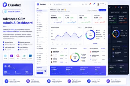 Duralux React Js Admin Dashboard Template preview