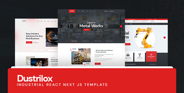Dustrilox Factory Industrial React Next Js preview