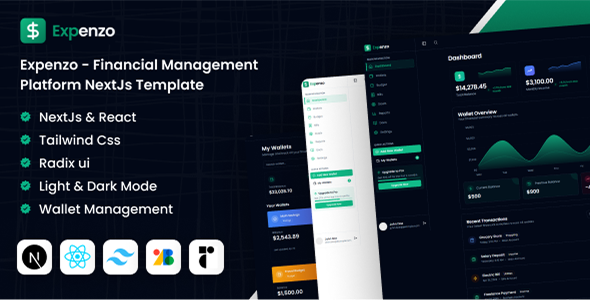 Financial Management Platform Nextjs Admin Templat preview