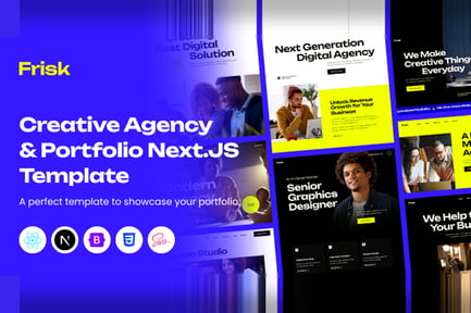 Frisk Agency Portfolio Nextjs Template preview
