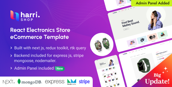 Harri Ecommerce React Next Js Admin Panel preview