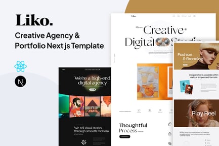 Liko Creative Agency Portfolio Next Js Template preview