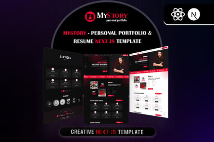 Mystory Personal Portfolio Next Js Template preview