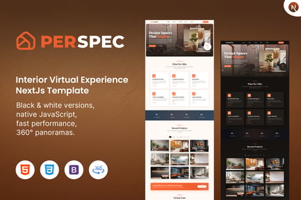 Perspec Interior Virtual Experience Nextjs Templ preview