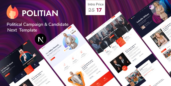 Politian Political Campaign Next Js Template preview