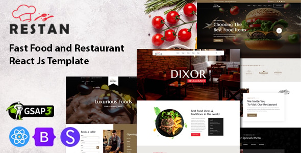 Restan Fast Food Restaurant Next Js Template preview