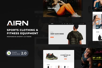Airn Sports Clothing Fitness Equipment Shopify preview