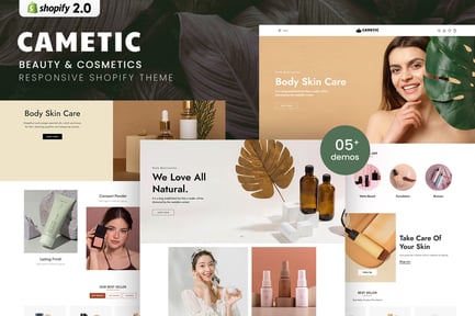 Cametic Beauty Cosmetics Shopify 2 0 Theme preview