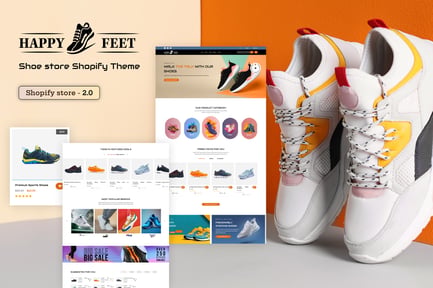 Happyfeet Footwear Sports Shoes Shopify Theme preview