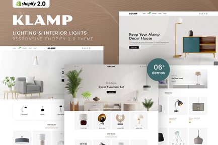 Klamp Lighting Interior Lights Shopify Theme preview