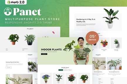Panet Multipurpose Plant Store Shopify 2 0 Theme preview