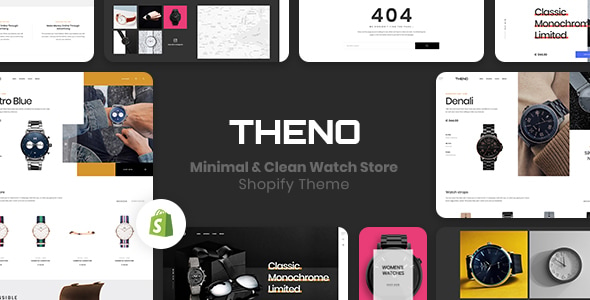 Theno Minimal Clean Watch Store Shopify Theme preview