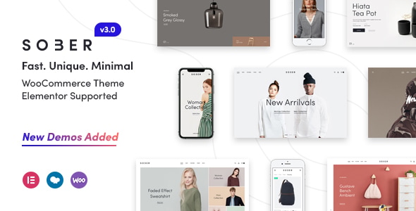Sober Woocommerce Wordpress Theme preview